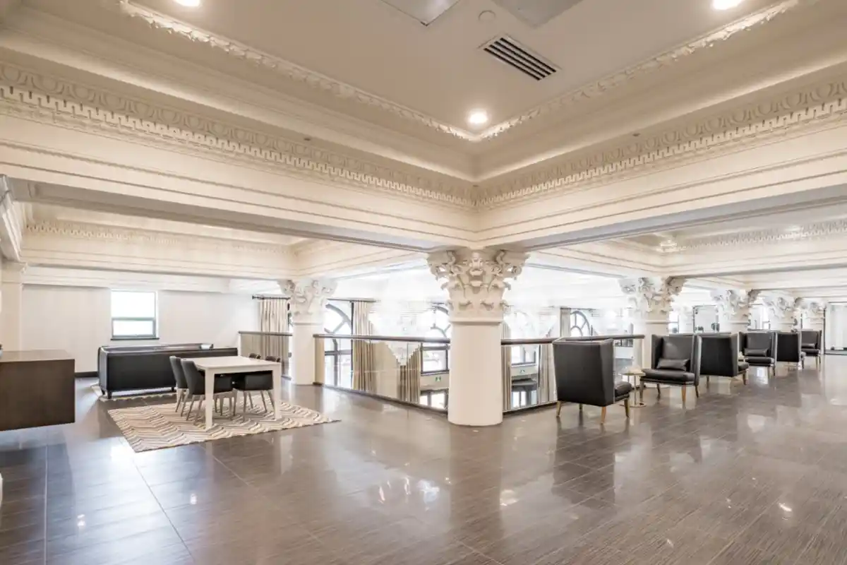 Mezzanine overlooking lobby